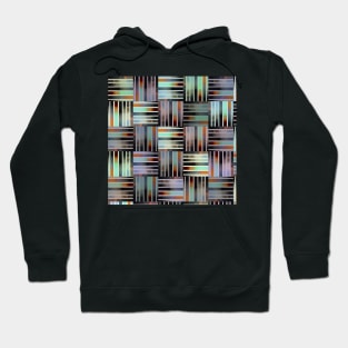 Beautiful Shades of Rainbow Colors in Vertical Stripes Cross Pattern Hoodie